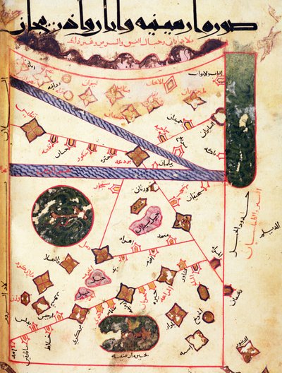 Map of the South of Russia and Azerbaijan by Al Istakhri